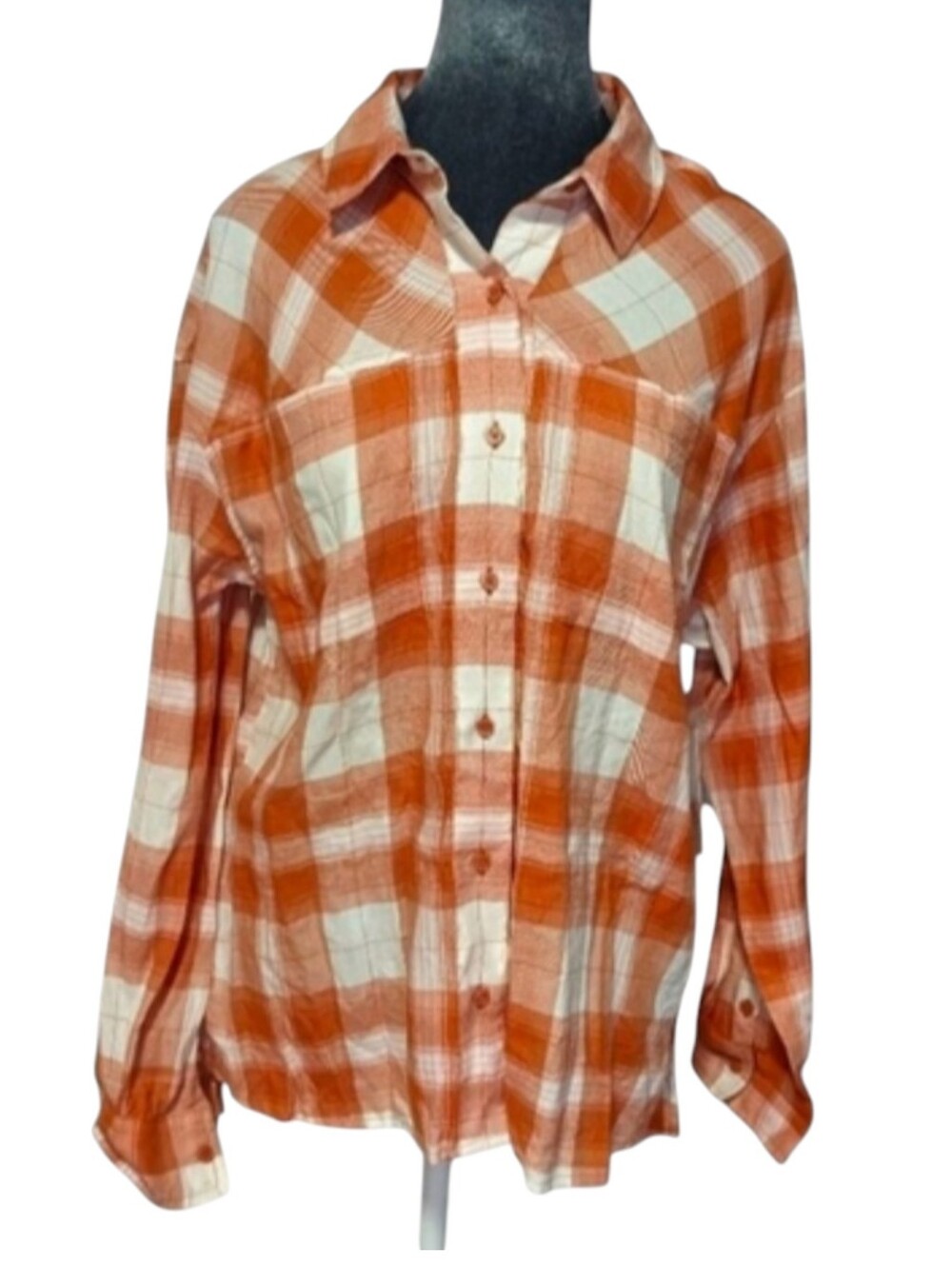 BP Nordstrom Boyfriend Plaid Button Down Shirt Size Small